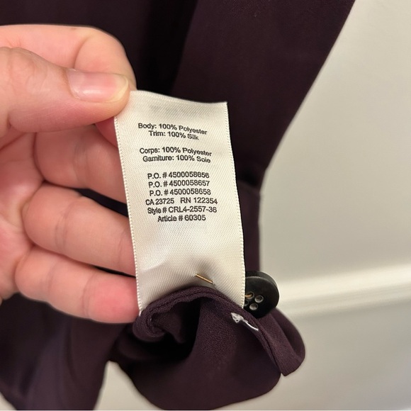 Aritzia Wilfred Tank Top Large purple open back - Picture 8 of 8